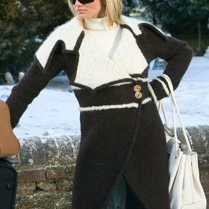 Cameron Diaz Street Style Wool Trench Coat