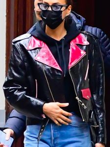 Irina Shayk Street Style Leather Jacket