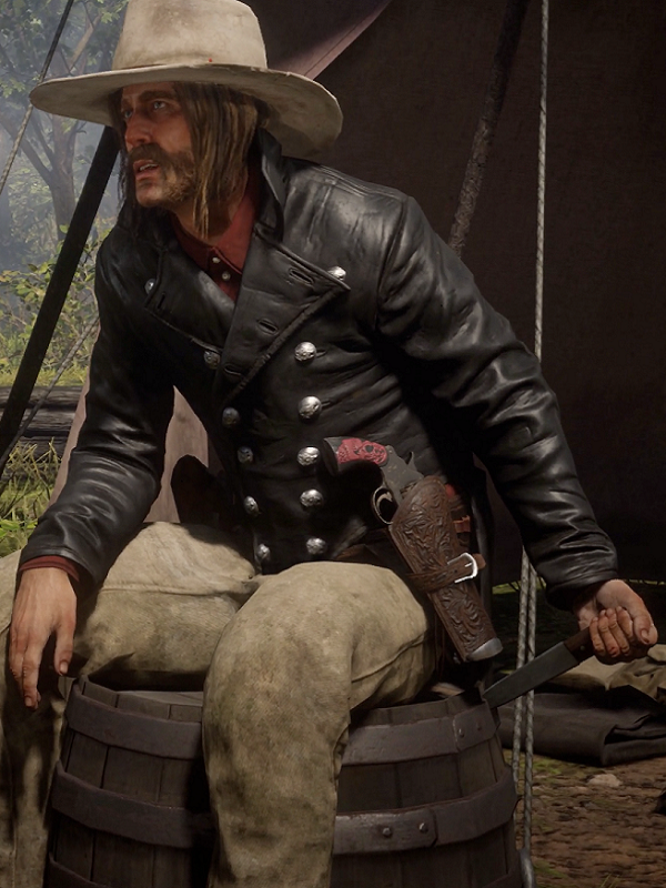 Video Game Red Dead Redemption 2 Micah Bell Leather Jacket