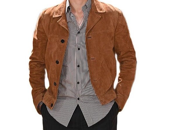 Tom Holland Brown Suede Brown Leather Jacket