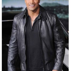 Faster The Rock Dwayne Johnson Leather Jacket