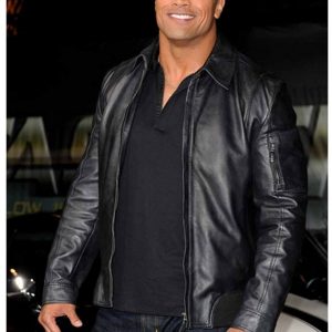 Faster The Rock Dwayne Johnson Leather Jacket