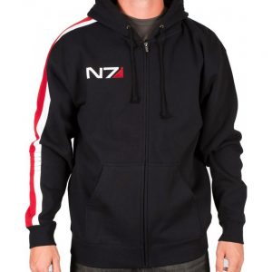 Video Game Mass Effect N7 Black Hoodie