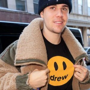Stylish Canadian Singer Justin Bieber Shearling Jacket