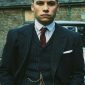 Finn Cole Peaky Blinders pinstripe Black Coat
