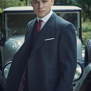 Michael Gray Peaky Blinders pinstripe Black Coat