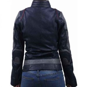 Stylish Evangeline Lilly Wearing Costume Leather Jacket In Ant-Man and the Wasp