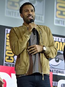 O-T Fagbenle Wear Suede Leather Jacket In Black Widow Event