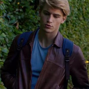 Danny Griffin Wearing Brown Leather Jacket in Fate The Winx Saga