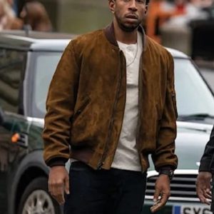 Ludacris Wear Brown Suede Leather Jcket in F9 The Fast Saga Movie