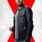 O-T Fagbenle Wear Black Leather Jacket in Black Widow Event