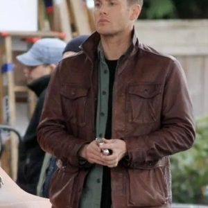 Dean Winchester Wear A Brown Leather Jacket In Supernatural Series