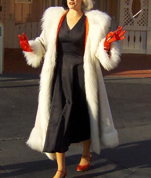Cruella 2021 Emma Stone Black Trench Coat