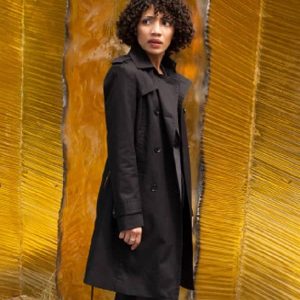 American actress Jasika Nicole Wearing Black Coat In Fringe Series