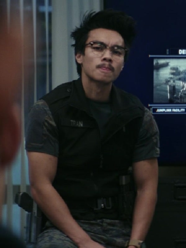 Alan Trong Wearing Black Vest In The Tomorrow War as Lt. Tran