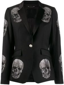 Skull Design Black Blazer