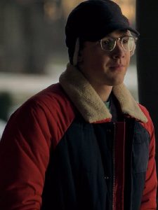 Actor Coby Bird Wearing Blue and Red Bomber fur Collar Jacket In Locke & Key sa Rufus Whedon