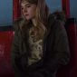 Actress Emilia Jones Wearing Fur Collar Jacket In Locke & Key as Kinsey Locke