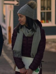 Genevieve Kang Wearing Bomber Jacket In Locke & Key as Jackie Veda