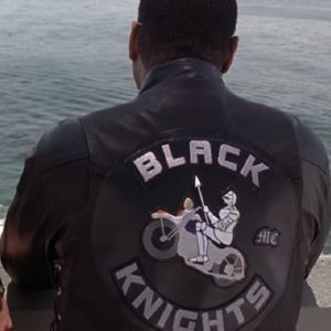 Laurence Fishburne Wearing Black Leather Vest In 2003 Film Biker Boyz