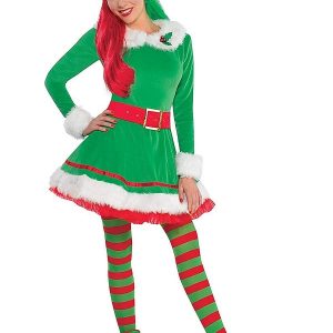 A Young Women Wearing Elf Green Costume