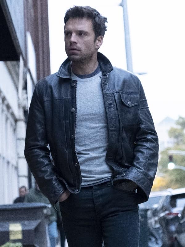 Sebastian Stan Motorcycle Leather Jacket