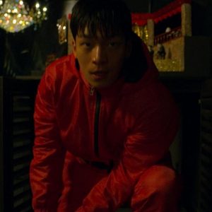Wi Ha-Joon Wearing Red Hooded Jacket In Squid Game as Hwang Jun-ho