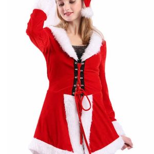 Women Christmas Clothing Sexy Miss Santa Costumes Dress