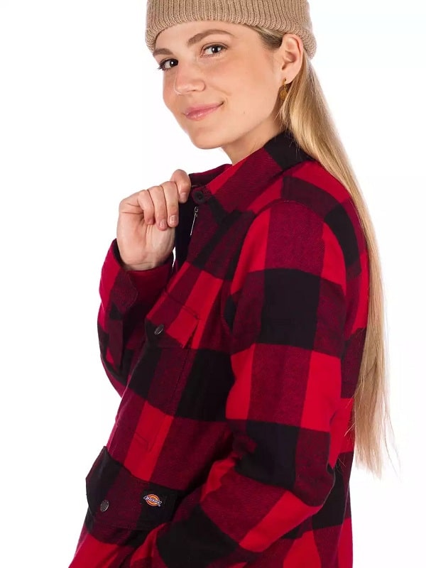 Long Sleeve Sherpa Lined Flannel Jacket