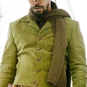 Actor Jamie Foxx Wearing Green Jacket In Django Unchained
