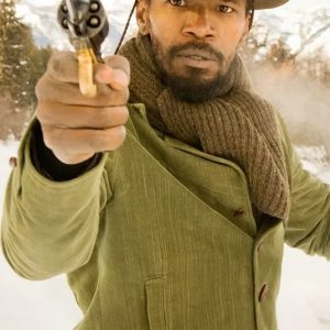 Actor Jamie Foxx Wearing Green Jacket In Django Unchained Film