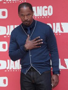 Film Django Unchained Event Jamie Foxx Wearing Gray Jacket