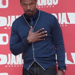 Film Django Unchained Event Jamie Foxx Wearing Gray Jacket