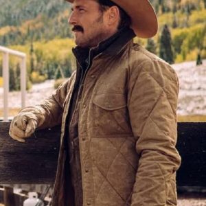 Josh Lucas Wearing Brown Jacket In Yellowstone as John Dutton