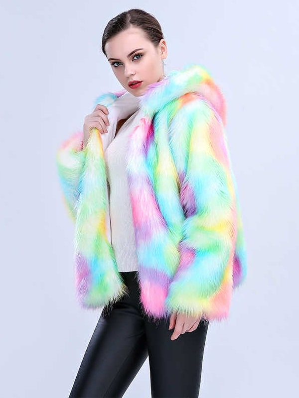 ジャケット [SATIN] Eco Fur Hoodie Jacket (2 COLOR) Bella Dahl Fur Zip Hoodie Coat – Luxe EQ