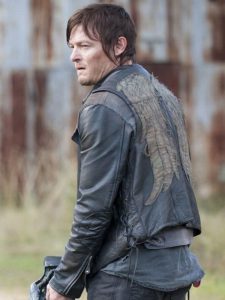 Norman Reedus Wearing Leather Vest In The Walking Dead