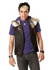 Pearce Joza Wearing Brown Leather Vest In Zombies 2 as Wyatt - filmstarjacket