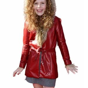 Actress Darby Camp Wearing Red Coat In The Christmas Chronicles 2 Premiere
