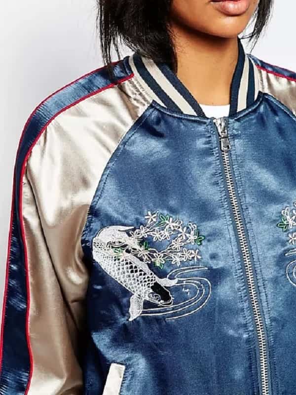 tropical bomber jacket