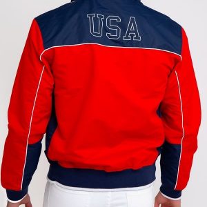 Men Wearing USA Full Zipper Jacket