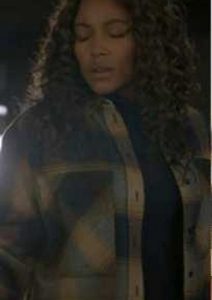 Actress Kylie Bunbury Big Sky Cassie Dewell Checked Jacket