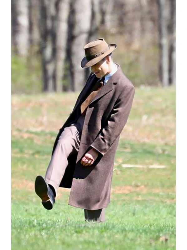 Oppenheimer 2023 Cillian Murphy Brown Trench Coat