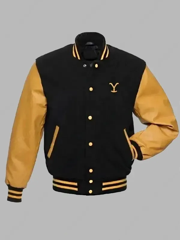 Louis Vuitton Black & Yellow Varsity Jacket