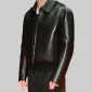 Mickey 17 Premiere Robert Pattinson Black Leather Jacket