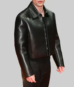Mickey 17 Premiere Robert Pattinson Black Leather Jacket